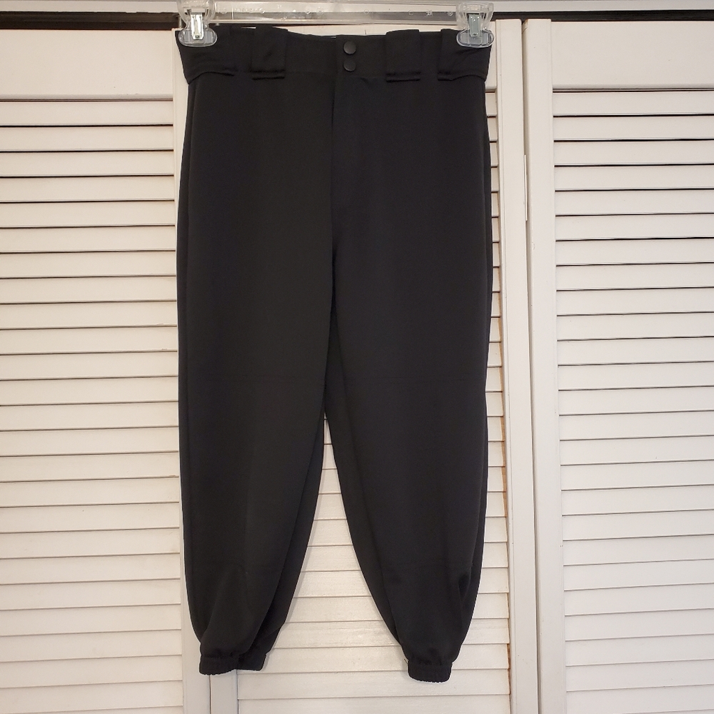Rawlings Youth Baseball Pants Black 2 Snap Sz Youth Large